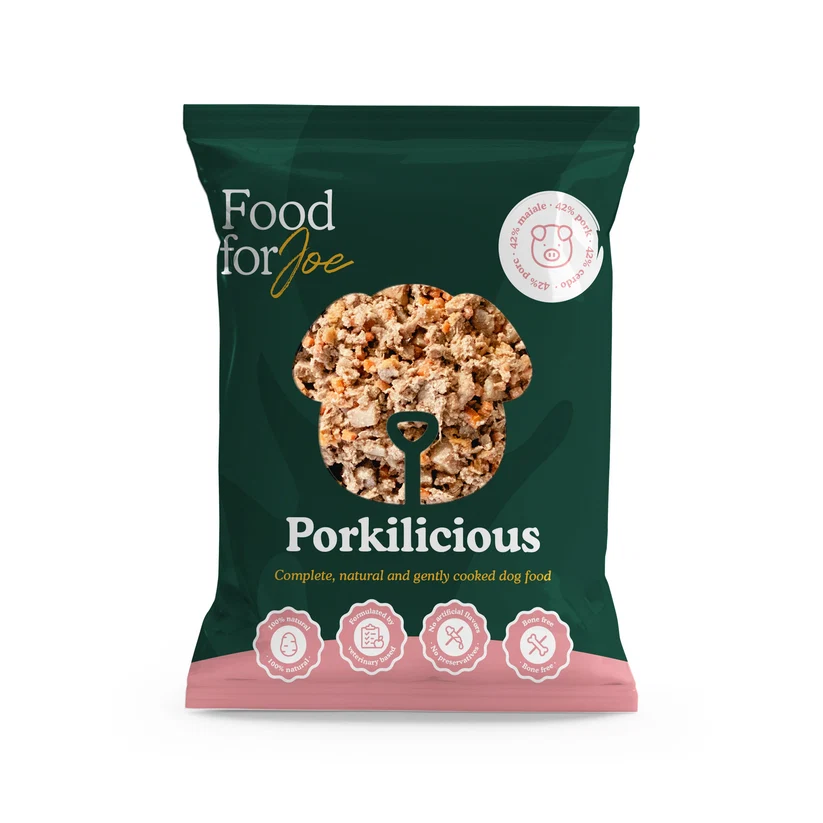 Food for Joe Porco para Cães Pequenos e Médios | Comida Natural Congelada