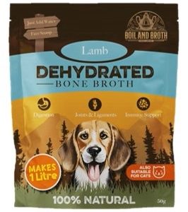 Caldo de Ossos de Cordeiro para Cães e Gatos 50g | Suporte Articular e Digestivo
